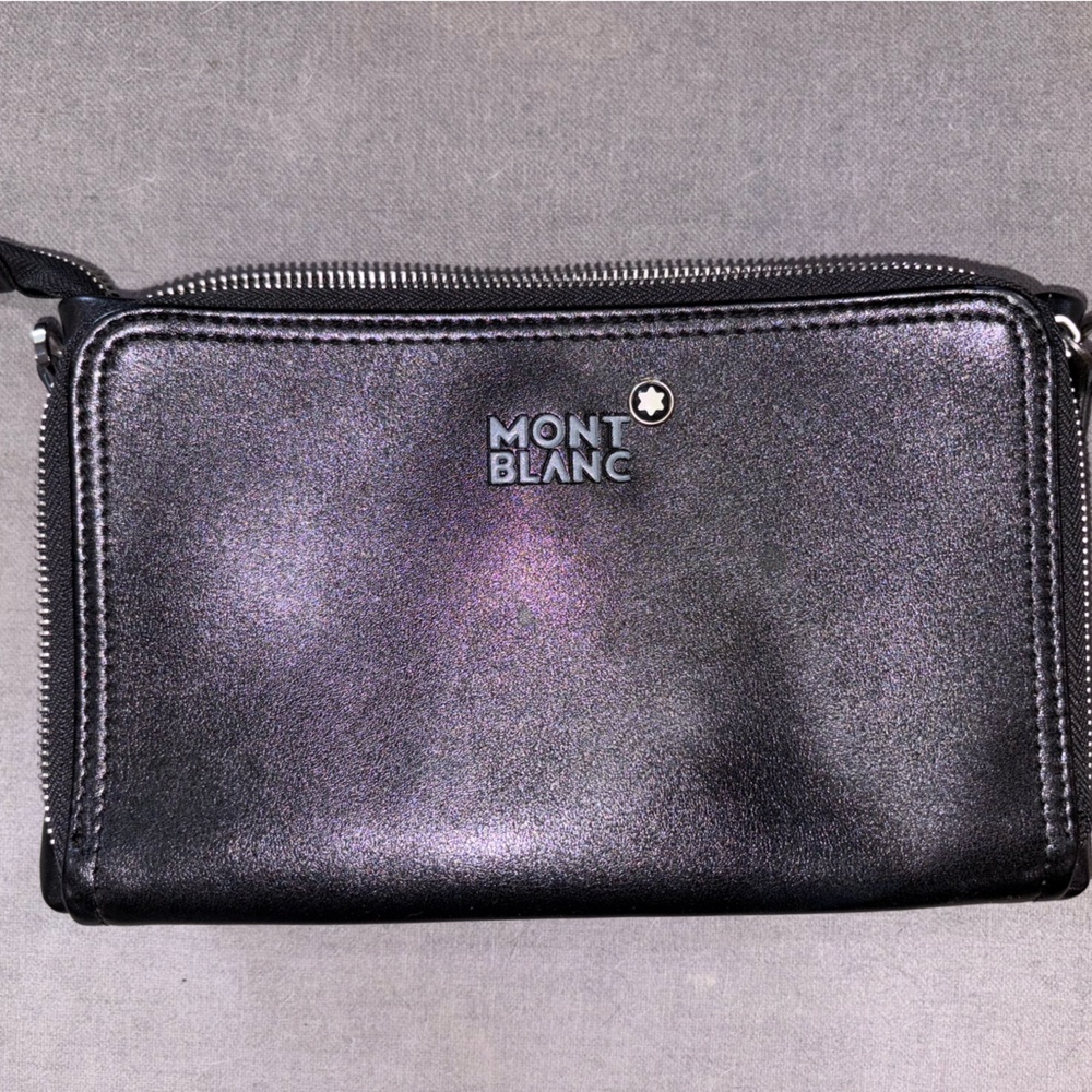 Montblanc Black Leather Belt Bag (No Strap)
